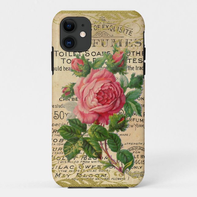 Capa Para iPhone Da Case-Mate Antigos Rosas franceses (Verso)