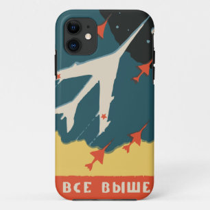 Capa Para iPhone Da Case-Mate Anúncios de matchbox russa Vintage (CCCP Jet Figh