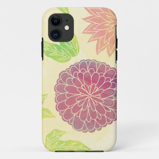 Capa Para iPhone Da Case-Mate Arando & impressão floral alaranjado (Verso)