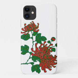 Capa Para iPhone Da Case-Mate Aranha-crisântema chinesa - vermelho profundo