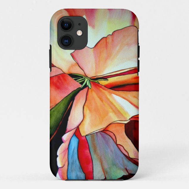 Capa Para iPhone Da Case-Mate Arco-Íris Begonia aquarela (Verso)