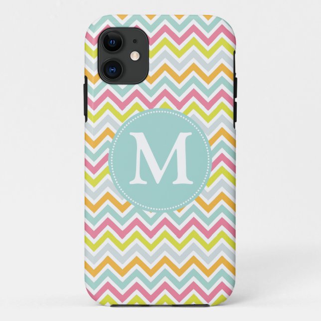 Capa Para iPhone Da Case-Mate Arco-íris Chevron personalizado (Verso)