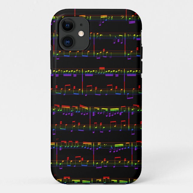 Capa Para iPhone Da Case-Mate arco-íris da partitura do iPhone 5 (Verso)