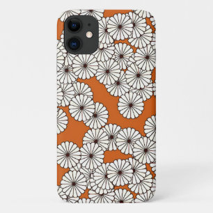 Capa Para iPhone Da Case-Mate Art Deco - padrão floral - creme em ferrugem