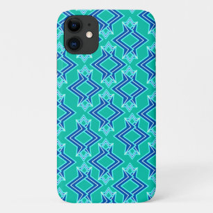 Capa Para iPhone Da Case-Mate Art Deco Wallpaper Padrão, Turquesa e Cobalto