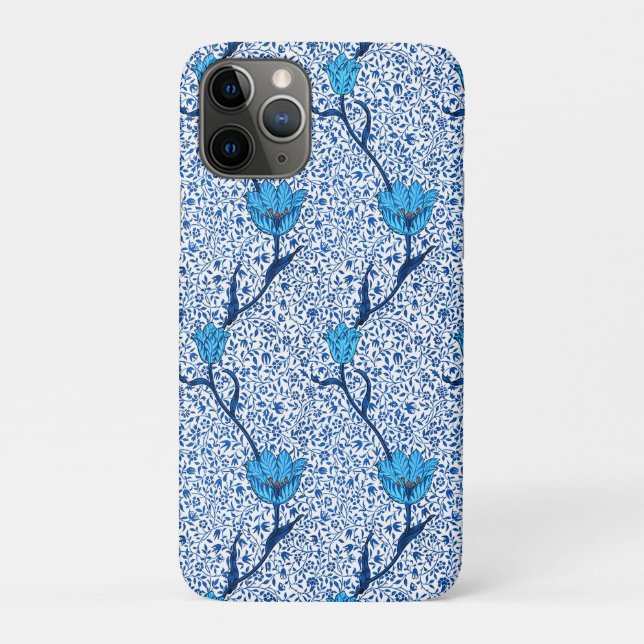 Capa Para iPhone Da Case-Mate Art Nouveau Tulip Damask, Cobalt Blue (Verso)