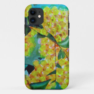 Capa Para iPhone Da Case-Mate Arte australiana nativa da flor do Wattle amarelo