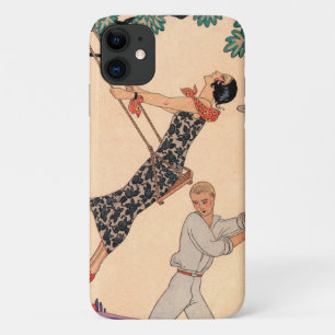 Capa Para iPhone Da Case-Mate Arte Deco Vintage Amor, O Balanço por George Barbi