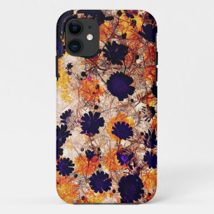 Capa Para iPhone Da Case-Mate Arte digital do teste padrão floral amarelo da