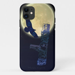 Capa Para iPhone Da Case-Mate Arte do Haida Eagle, da Lua cheia & do nativo de