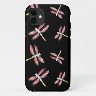 Capa Para iPhone Da Case-Mate Arte do inseto que dança a libélula cor-de-rosa