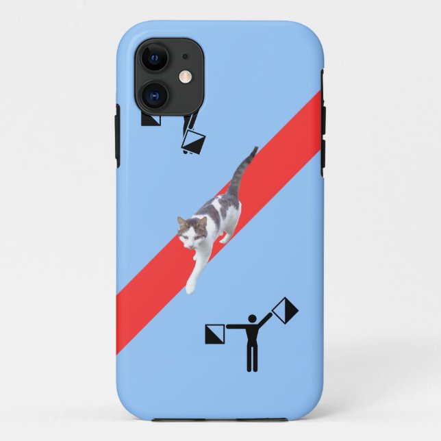 Capa Para iPhone Da Case-Mate Arte estranha com gato (Verso)