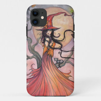 Capa Para iPhone Da Case-Mate Arte Fantasia de Bruxa e Gato da Magia de Outono