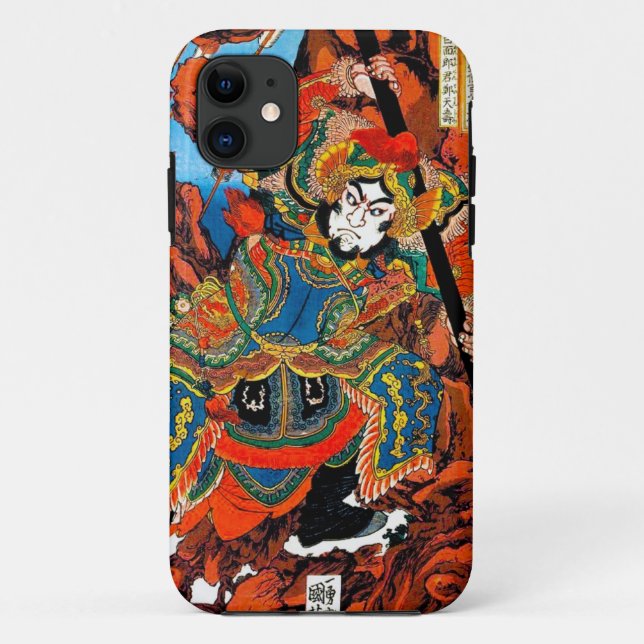 Capa Para iPhone Da Case-Mate Arte legendária japonesa oriental legal do samurai (Verso)