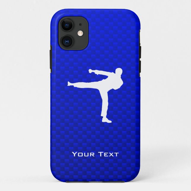 Capa Para iPhone Da Case-Mate Artes marciais azuis (Verso)
