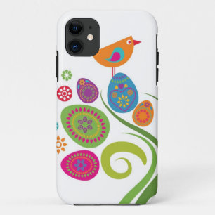 Capa Para iPhone Da Case-Mate Árvore da páscoa com ovos e as flores coloridos