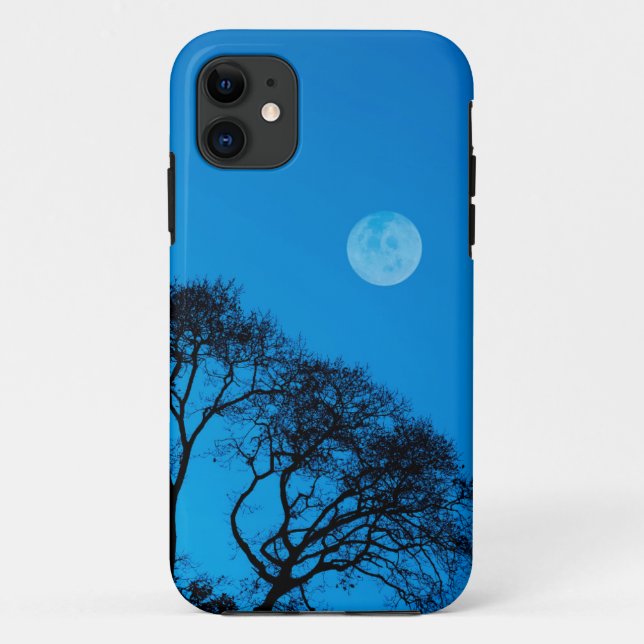 Capa Para iPhone Da Case-Mate Árvores em silhueta e lua cheia (Verso)