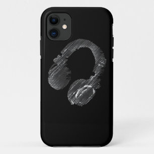 Capa Para iPhone Da Case-Mate auscultadores preto do disco-jóquei da música