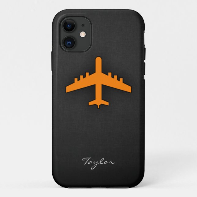 Capa Para iPhone Da Case-Mate Avião Laranja (Verso)