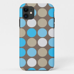 Capa Para iPhone Da Case-Mate Azul de turquesa & teste padrão moderno dos ponto