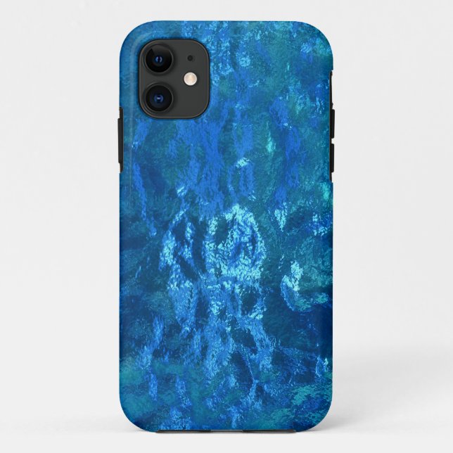 Capa Para iPhone Da Case-Mate Azul de vidro retido (Verso)