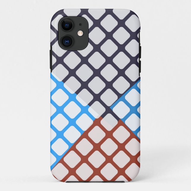 Capa Para iPhone Da Case-Mate Azul e Castanho Diamond Argyle (Verso)
