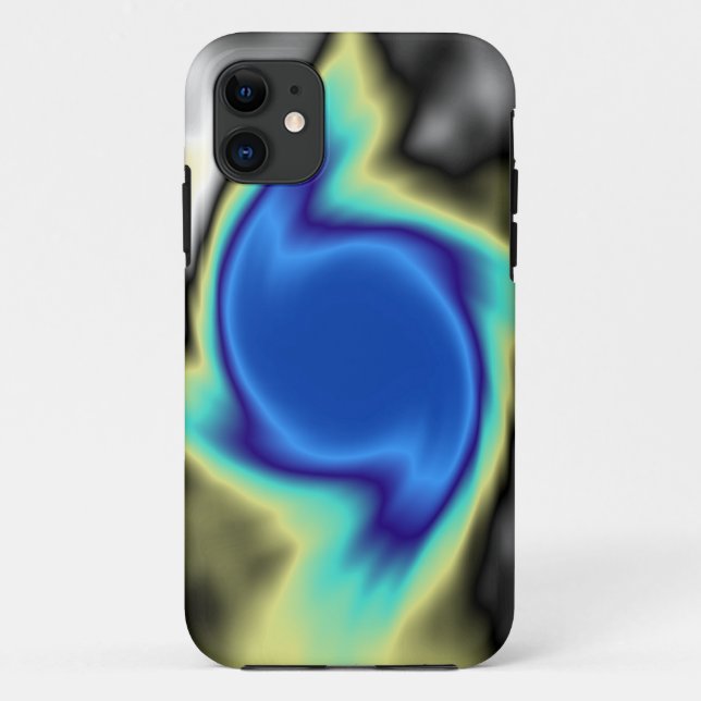 Capa Para iPhone Da Case-Mate azul espiral abstrato fractal (Verso)