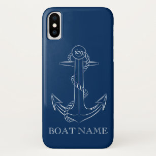 Capa Para iPhone Da Case-Mate Azul Marinho de ancoragem com espírito náutico