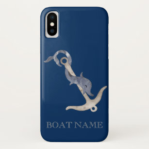 Capa Para iPhone Da Case-Mate Azul Marinho de golfinho com ancoragem náutica