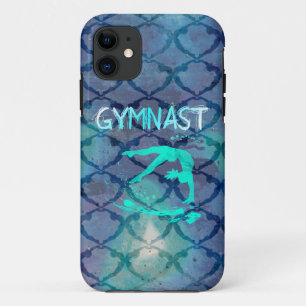 Capa Para iPhone Da Case-Mate Azul tribal do teste padrão do Gymnast