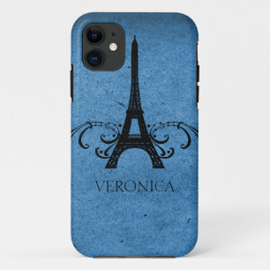 Capa Para iPhone Da Case-Mate Azul Vintage francês Flourish