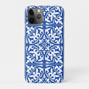Capa Para iPhone Da Case-Mate azulejo marroquino - azul cobalto e branco