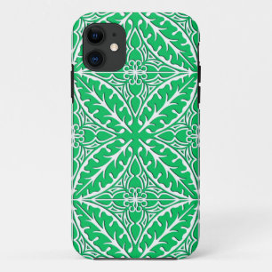 Capa Para iPhone Da Case-Mate Azulejos marroquinos - verde e branco de jade
