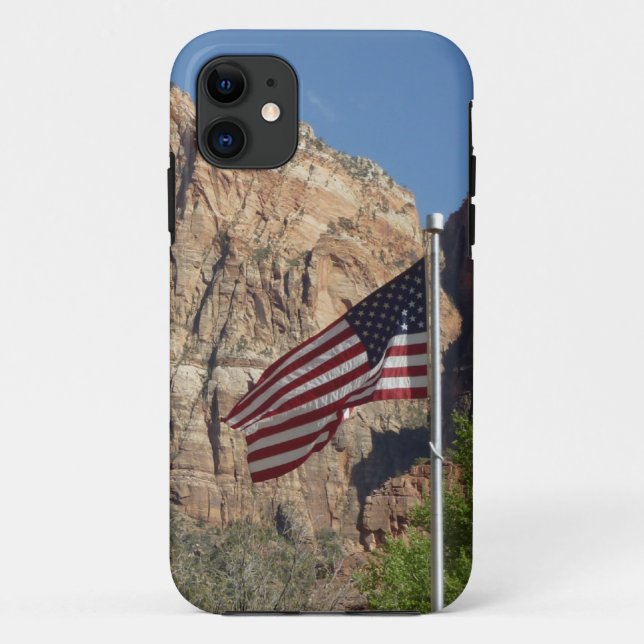 Capa Para iPhone Da Case-Mate Bandeira Americana no Parque Nacional Zion I (Verso)