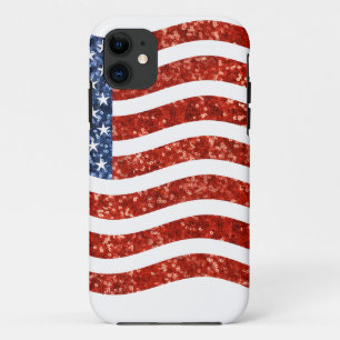 Capa Para iPhone Da Case-Mate bandeira americana sequin