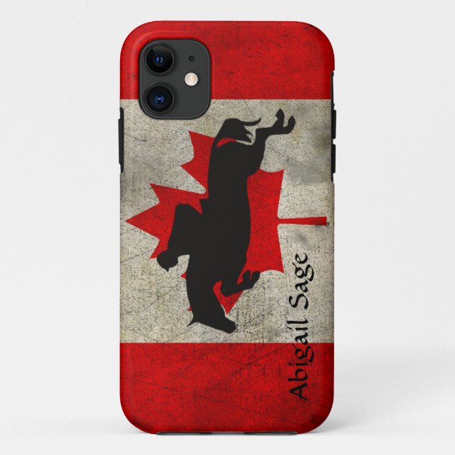 Capa Para iPhone Da Case-Mate Bandeira Canadiana de Salto de Cavalo Personalizad (Verso)