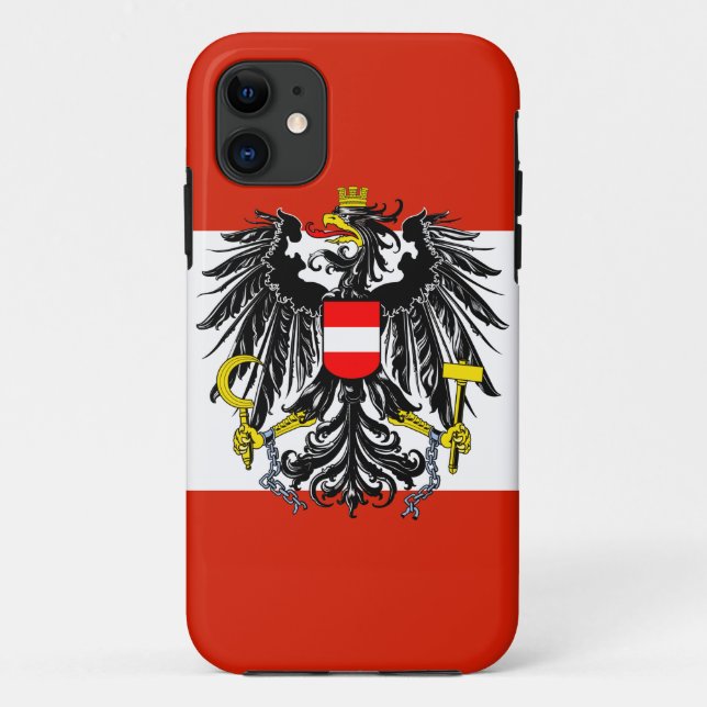Capa Para iPhone Da Case-Mate Bandeira da Áustria (Verso)