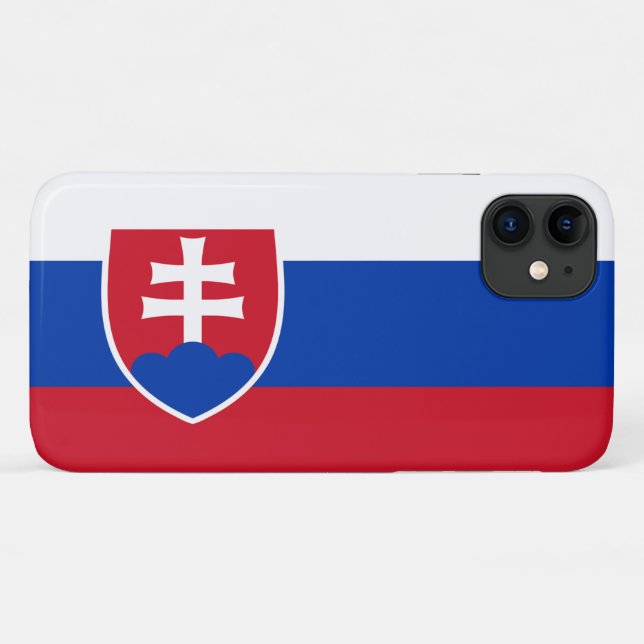 Capa Para iPhone Da Case-Mate Bandeira da Eslováquia (Verso (horizontal))
