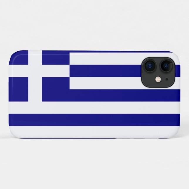 Capa Para iPhone Da Case-Mate Bandeira da Grécia (Verso (horizontal))
