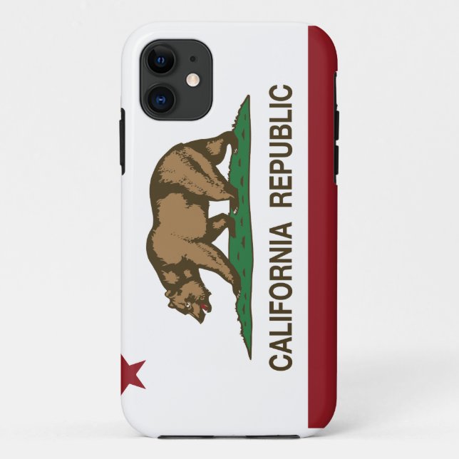 Capa Para iPhone Da Case-Mate Bandeira da república de Califórnia (Verso)