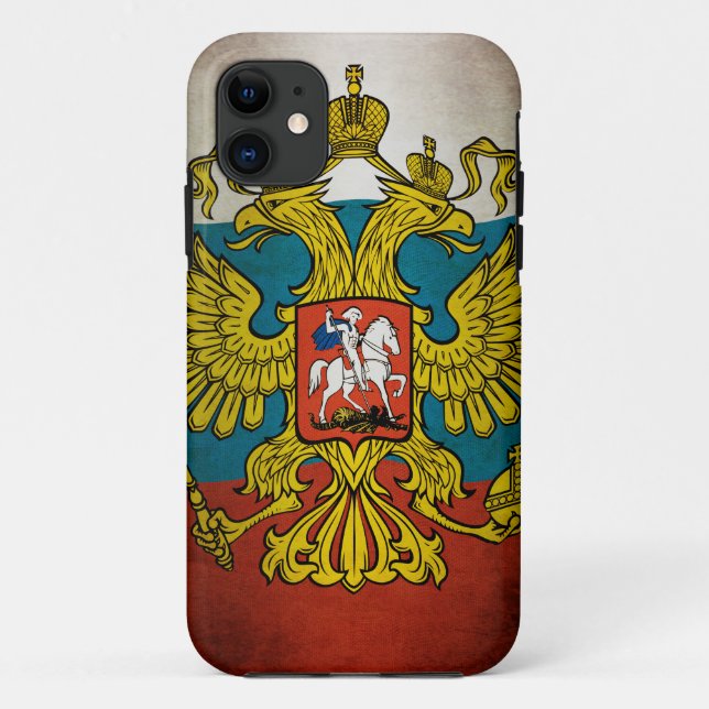 Capa Para iPhone Da Case-Mate Bandeira da Rússia (Verso)