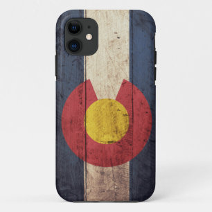 Capa Para iPhone Da Case-Mate Bandeira de madeira velha de Colorado