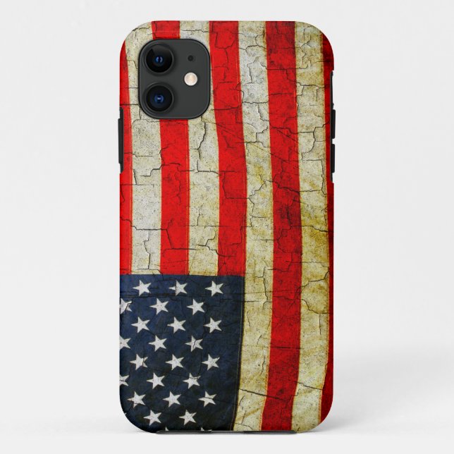 Capa Para iPhone Da Case-Mate Bandeira Grunge America (Verso)