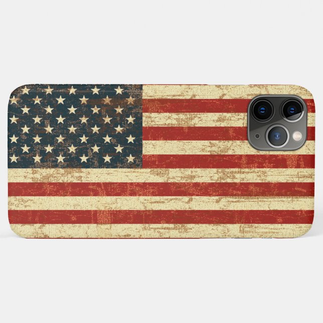 Capa Para iPhone Da Case-Mate Bandeira Grungy American (Verso (horizontal))