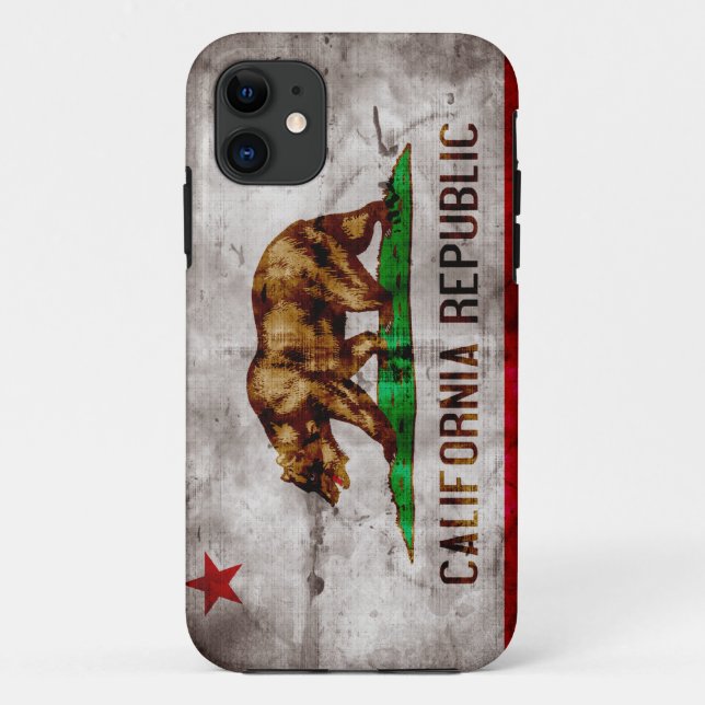 Capa Para iPhone Da Case-Mate Bandeira resistida de Califórnia (Verso)