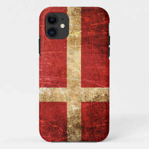 Capa Para iPhone Da Case-Mate Bandeira riscada e vestida do dinamarquês do