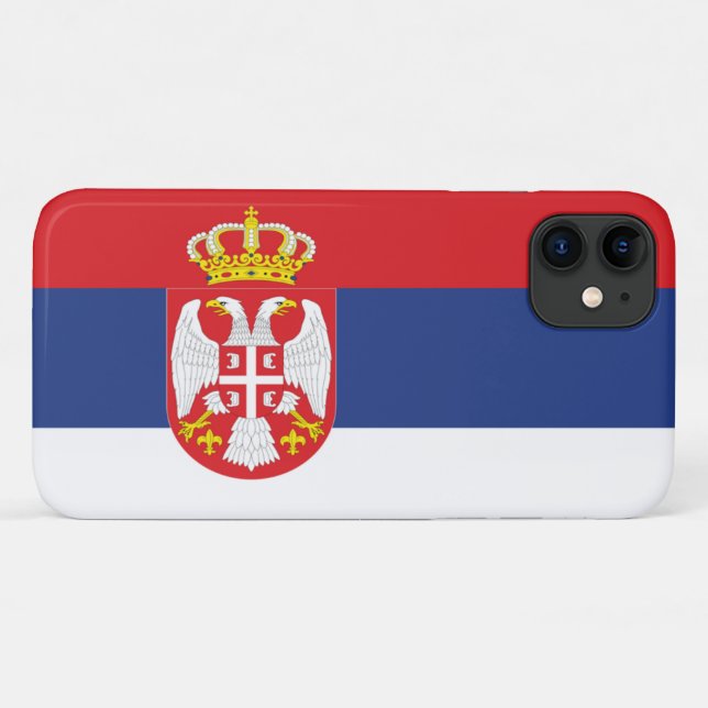 Capa Para iPhone Da Case-Mate Bandeira Sérvia (Verso (horizontal))