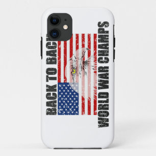 Capa Para iPhone Da Case-Mate Bandeira traseira dos E.U. dos campeões da guerra