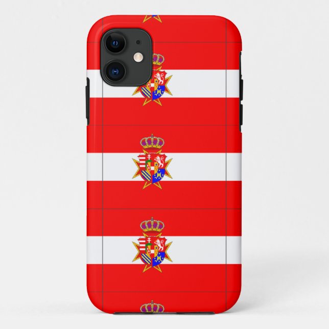 Capa Para iPhone Da Case-Mate Banner branco vermelho Grão-Ducado da Toscana (Verso)