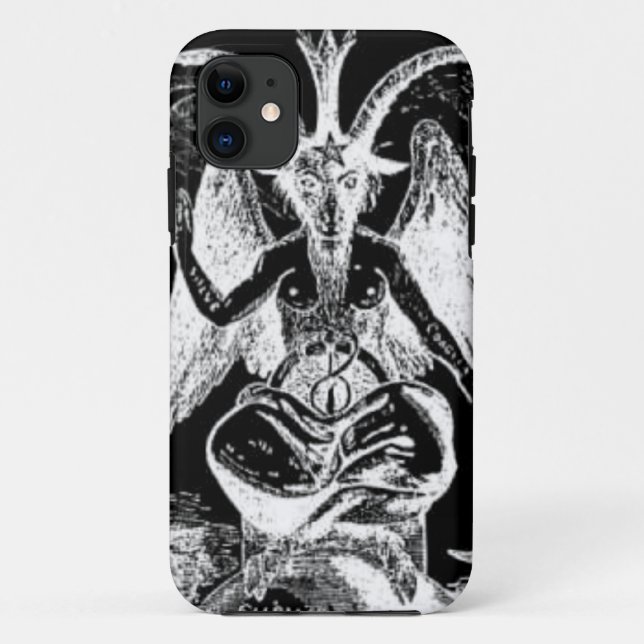 Capa Para iPhone Da Case-Mate Baphomet preto e branco (Verso)
